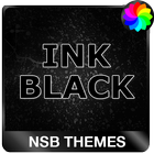 Negro Tinta Tema para Xperia icono