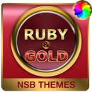 Ruby et Or Thème pour Xperia APK