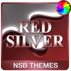 Red Silver Theme for Xperia biểu tượng