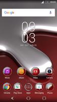 Red Silver Theme for Xperia الملصق