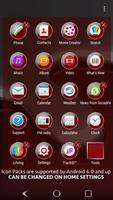 Red Silver Theme for Xperia ảnh chụp màn hình 1