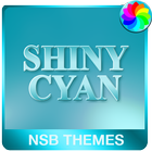Shiny Cyan Theme for Xperia ikon