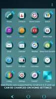 Shiny Cyan Theme for Xperia capture d'écran 1