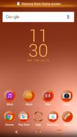 Shiny Orange Theme for Xperia الملصق