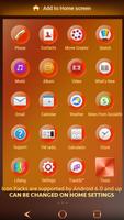 Shiny Orange Theme for Xperia تصوير الشاشة 1
