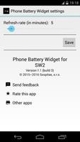Phone Battery Widget for SW2 capture d'écran 3