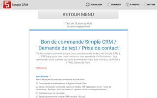 Simple CRM capture d'écran 1