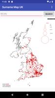 Surname Map UK plakat