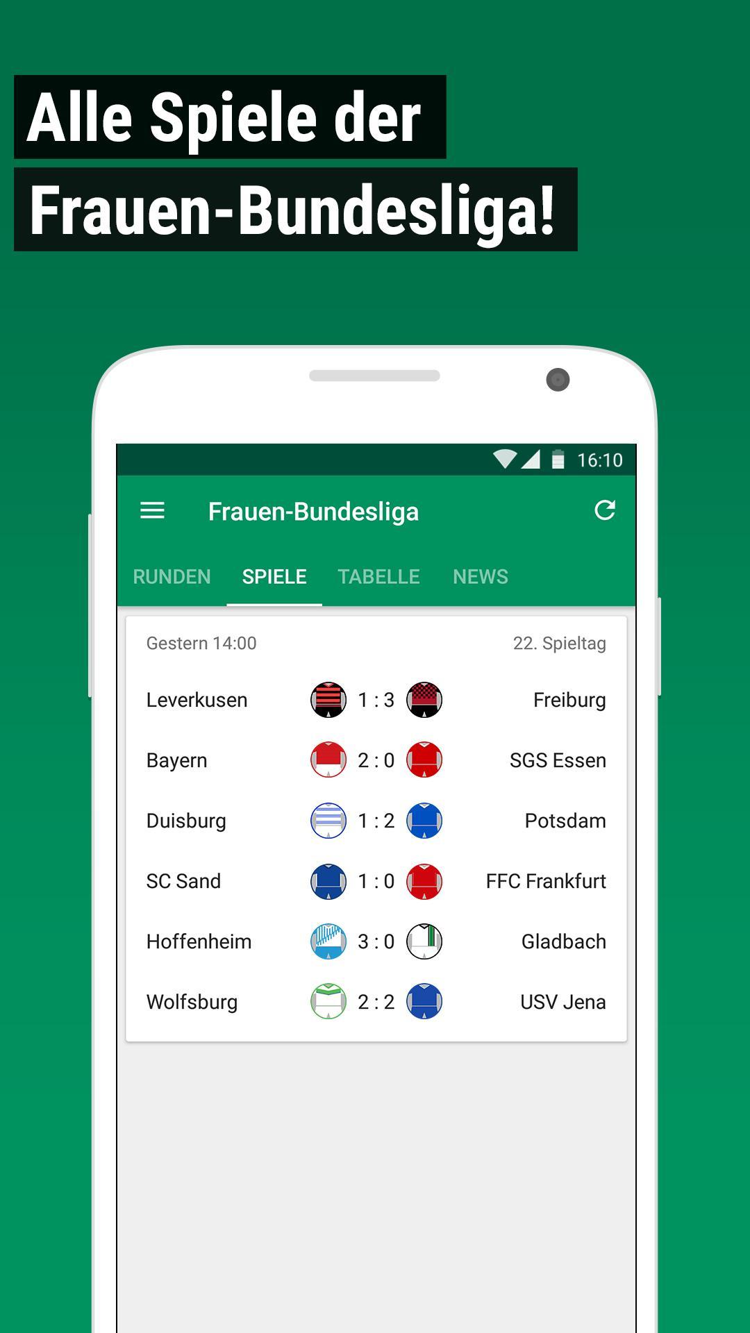 Frauen Fussball Bundesliga - Ergebnisse & TorAlarm for Android - APK  Download