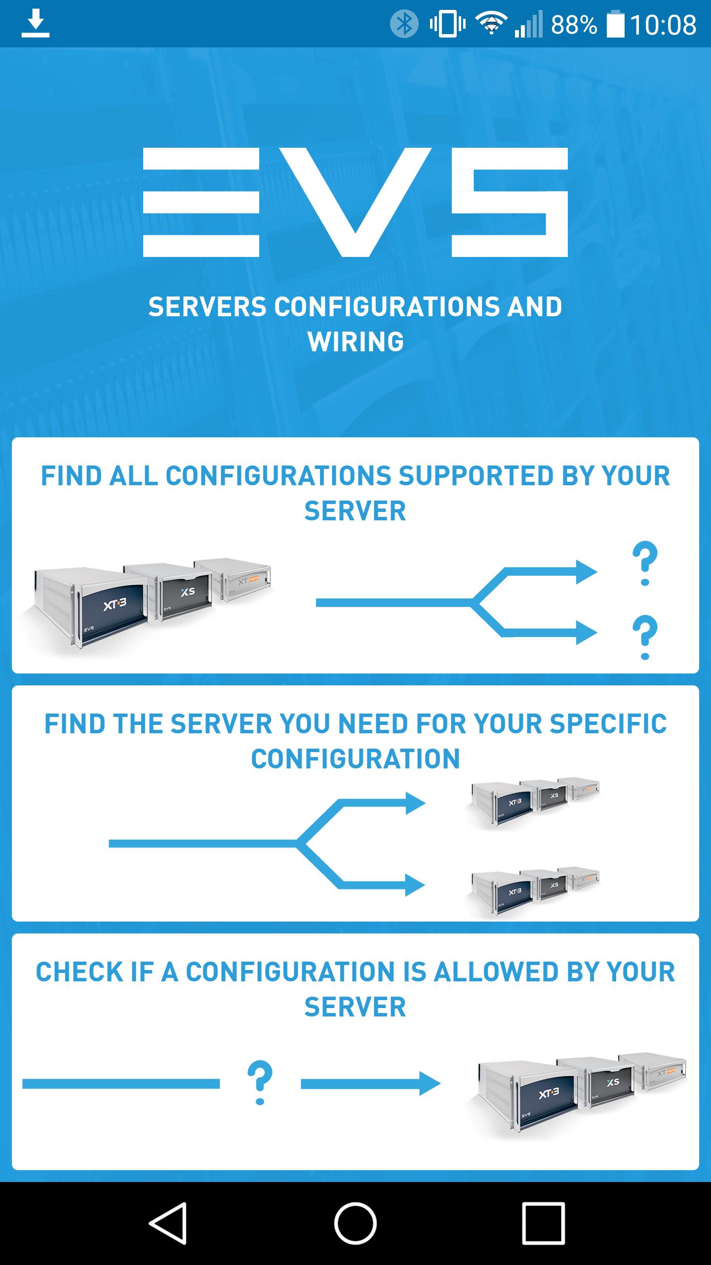 EVS' Server Configuration for Android - APK Download