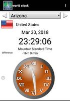 World clock-time difference- captura de pantalla 1