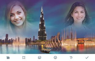 Dubai Fountain Photo Frames الملصق