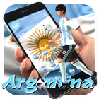 3Dアルゼンチンサッカーのテーマ アイコン