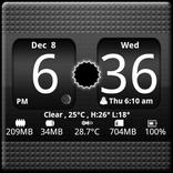FlipClock BlackOut Widget 4x2