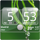 Sense Analog Glass Clock 4x2 APK