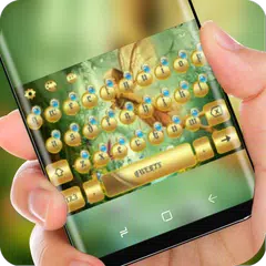 Forest Fairy Girl Keyboard Gold Butterfly Elf APK download