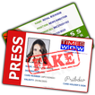 Fake ID for Press Reporter