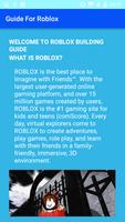 برنامه‌نما Guide and Tips for Roblox عکس از صفحه