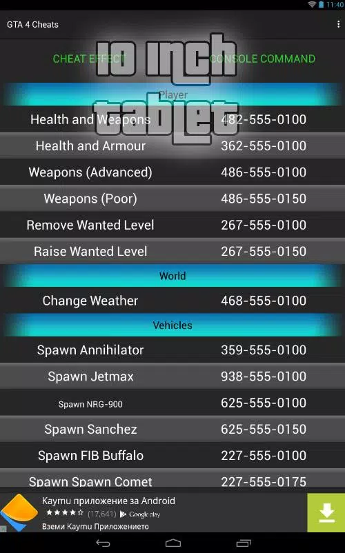 Cheats guide for GTA 4 APK for Android Download