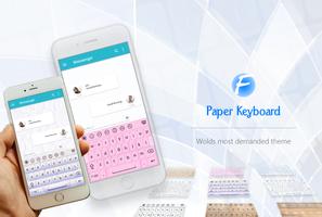 Paper Notes Keyboard poster