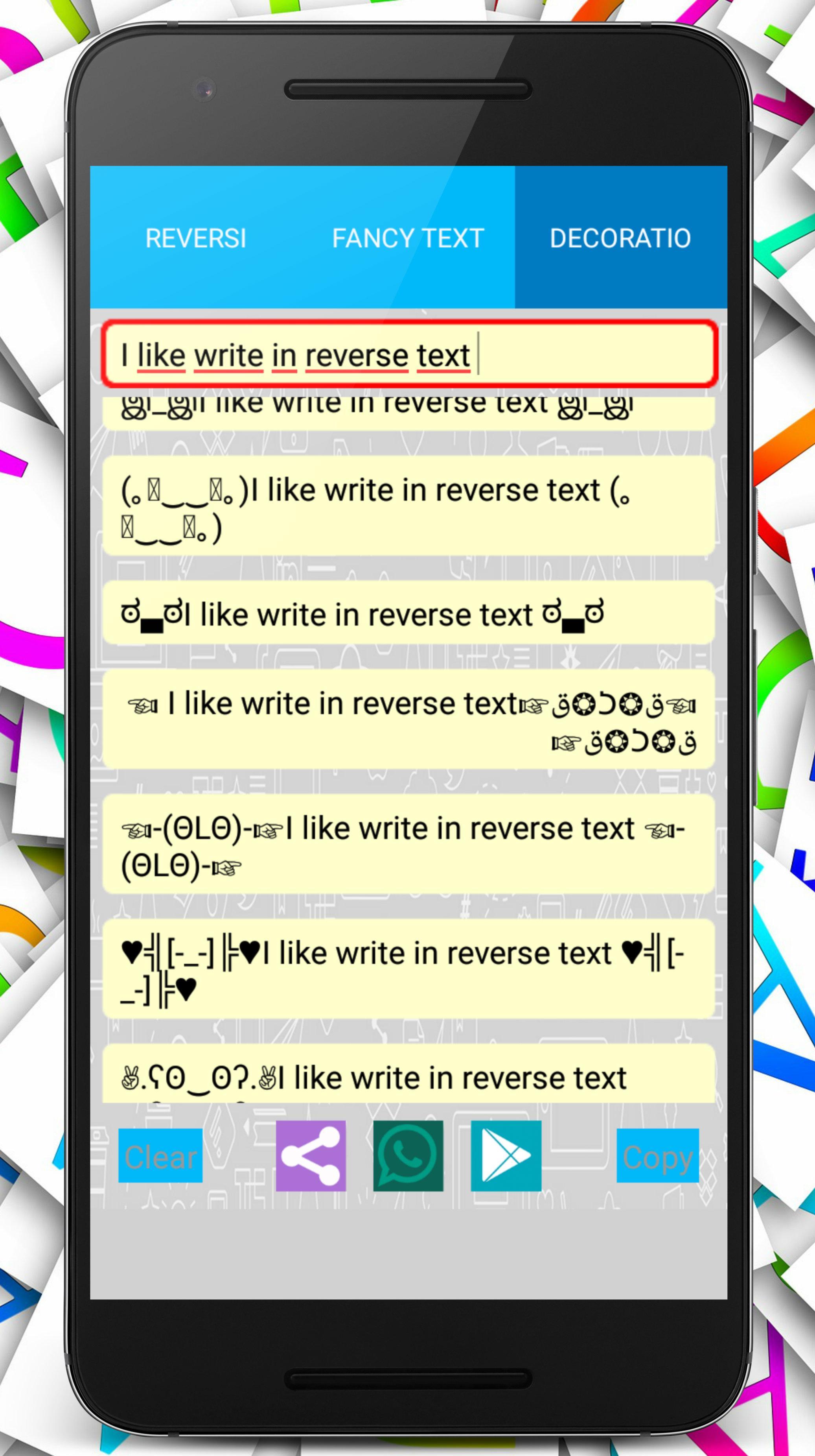 Fancy text, letters backwards for Android - APK Download