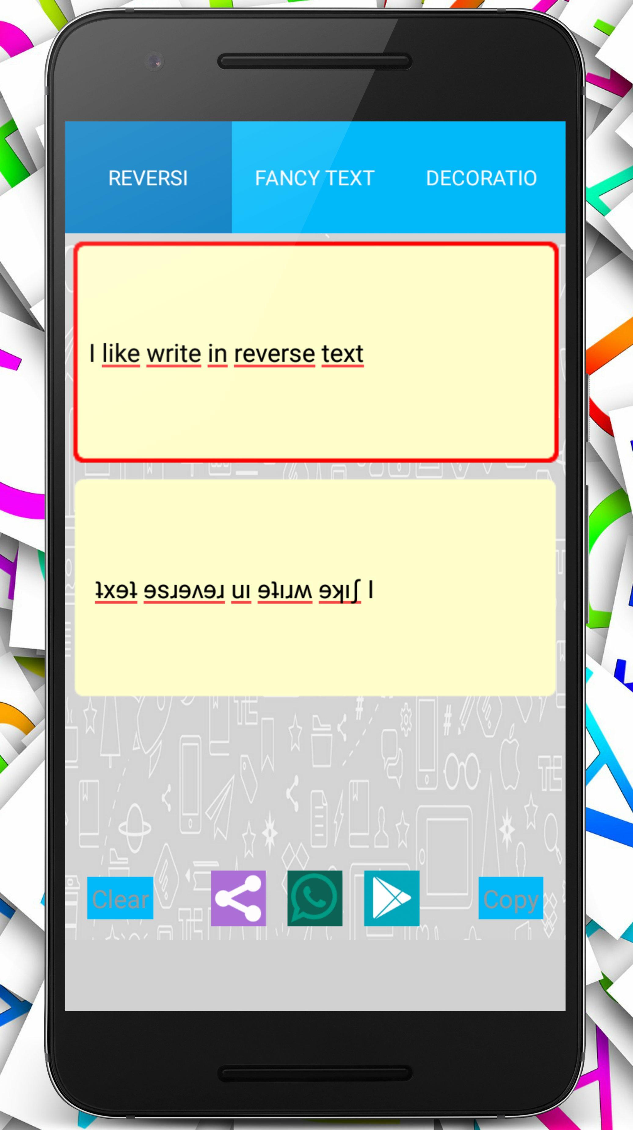 Fancy text, letters backwards for Android - APK Download