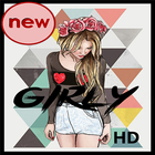 Girly Fashion Wallpaper icône