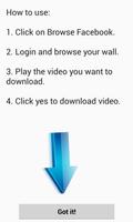 Video Downloader for Facebook پوسٹر