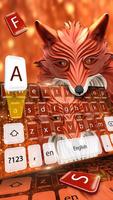 Orange Fox Keyboard Theme capture d'écran 1