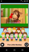 برنامه‌نما Five Little Monkeys - Nursery video app for kids عکس از صفحه