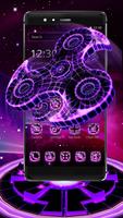 Fidget Spinner Neon Theme پوسٹر