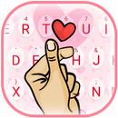 Finger Heart Theme&Emoji Keyboard APK