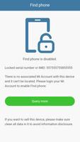 TTA MI Finddevice Mi Cloud Lock Check capture d'écran 1