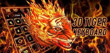 3D Fire Tiger Keyboard