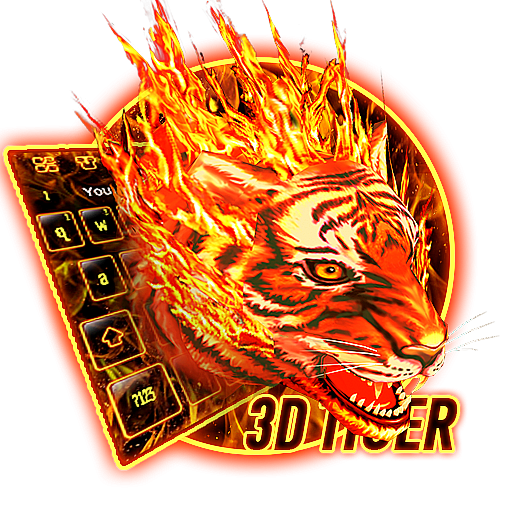3D Fire Tiger Keyboard