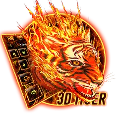 3D Fire Tiger Keyboard
