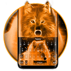 Tema del teclado Flaming Wolf icono