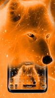 Tema del teclado Flaming Wolf Poster