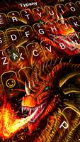 Fire Flaming Dragon Keyboard poster