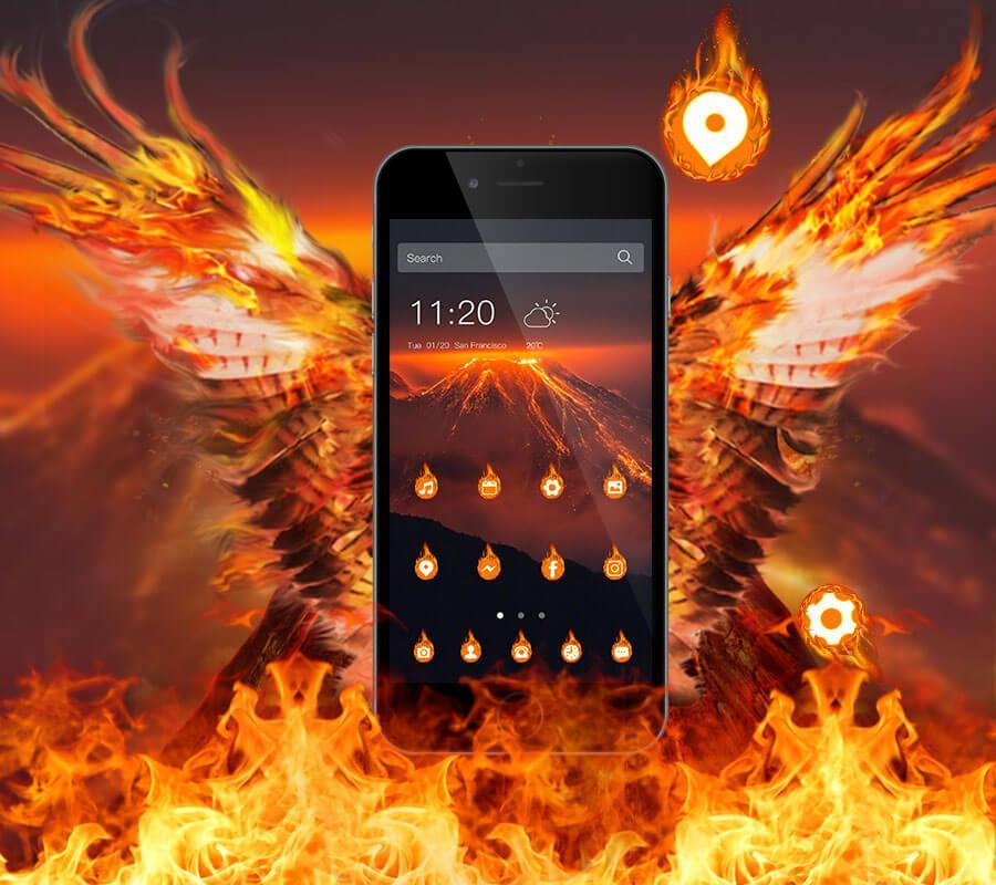 Android 用の 火の溶岩の壁紙 Apk をダウンロード