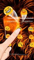 برنامه‌نما fire lion keyboard flaming beast lightning عکس از صفحه