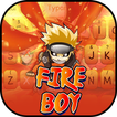 Fire Ninja Boy Theme&Emoji Keyboard