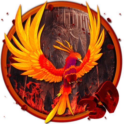 3D Feuer Phoenix Thema