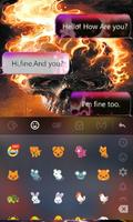 Fire Skull Go Keyboard syot layar 1