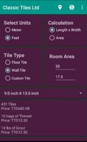 Classic Tiles Limited Product Calculator capture d'écran 1