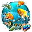 3d abstract sea fish theme