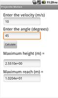 Projectile Motion capture d'écran 1