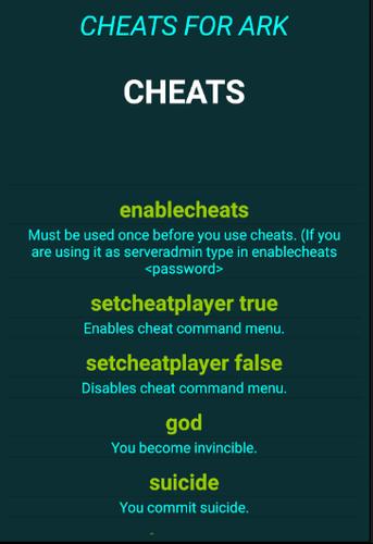 Cheat Codes for Ark Survival Evolved pobrania na Androida