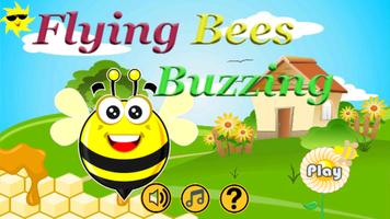 flying bees buzzing poster