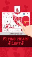 Flying Heart Left Theme&Emoji Keyboard скриншот 2